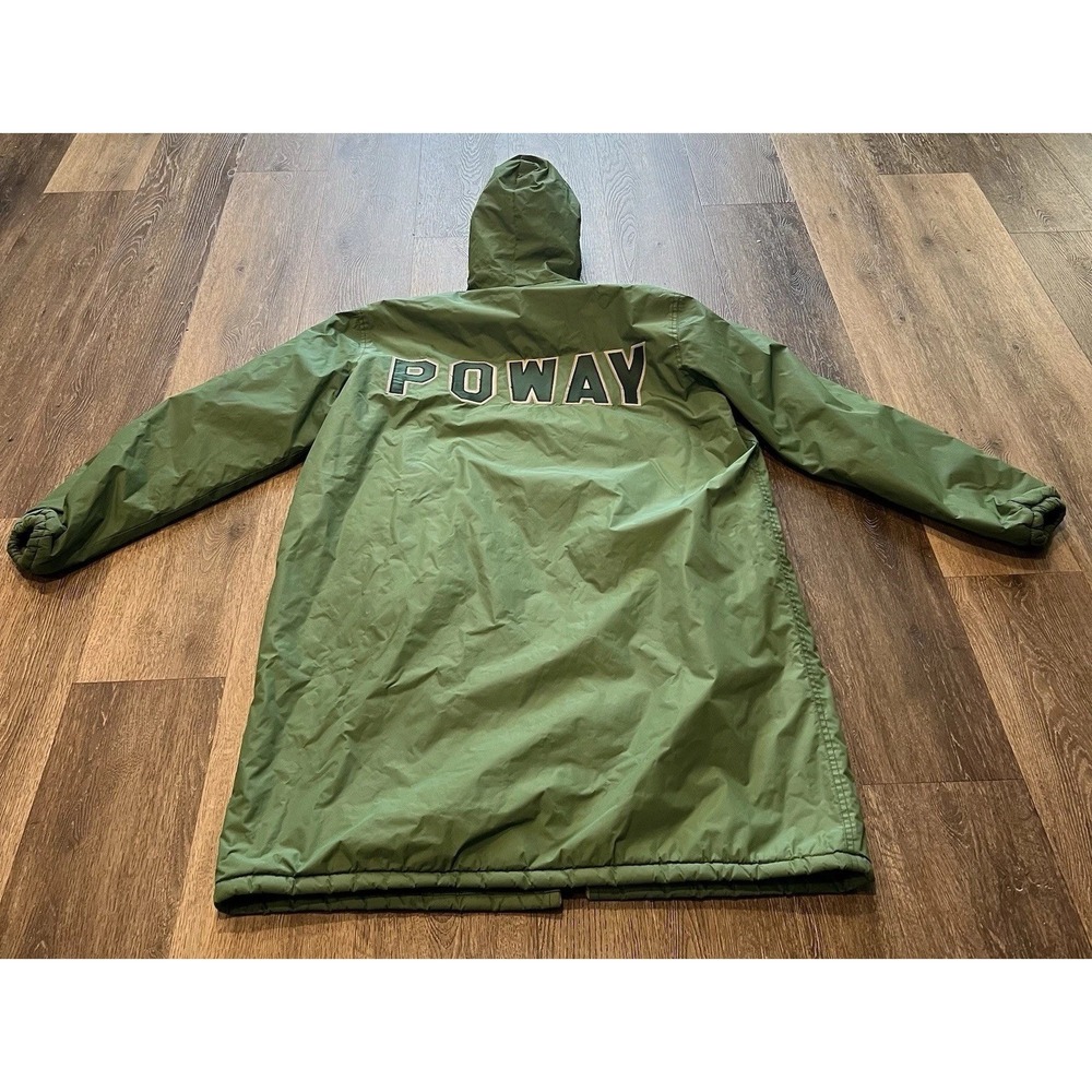 Vintage Tru West Swim Parka Jacket Adult Large Green Fleece Lined USA Made